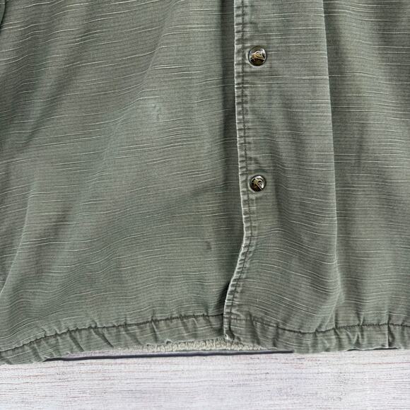 Vintage 90s QuikSilver Sherpa Lined Jacket Shacket Mens XL Green Military Chore - Picture 5 of 13